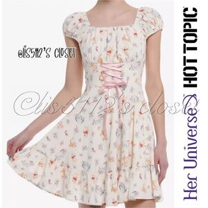 Her Universe x Hot Topic Disney Winnie The Pooh Lace-Up Corset Dress Sz Medium M